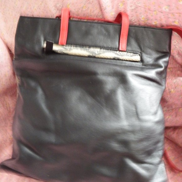 Vintage Accents by Sharif Leather Bag or Tote - Picture 4 of 6